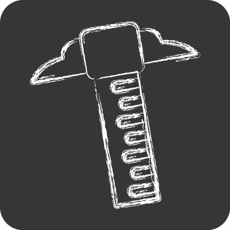 Icon Tee Square. related to Measuring symbol. chalk Style. simple illustrationのイラスト素材
