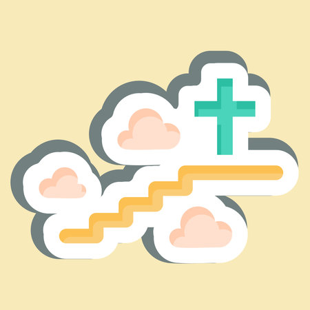 Sticker Afterlife. related to Seath symbol. simple illustrationのイラスト素材