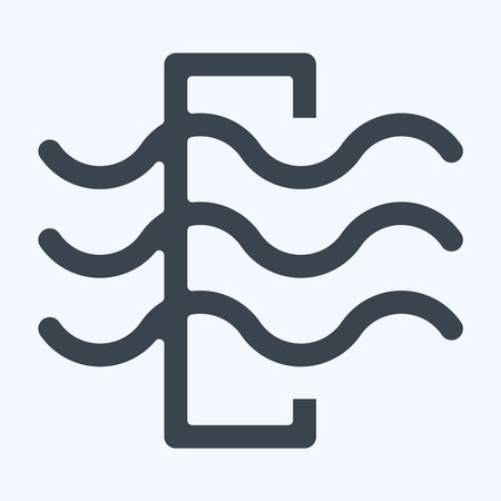 Icon Air Filter. related to Air symbol. glyph style. simple design editableのイラスト素材