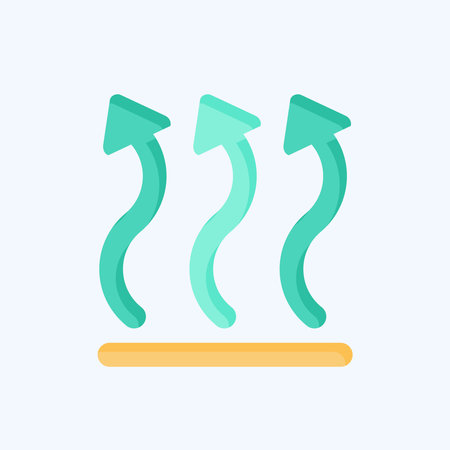 Icon Air Flow. related to Air symbol. flat style. simple design editableのイラスト素材