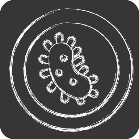 Icon Anti Bacterial. related to Fabric symbol. chalk Style. simple design editableのイラスト素材