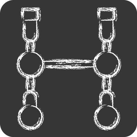 Icon Bits. related to Equestrian Sport symbol. chalk Style. design editableのイラスト素材