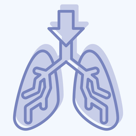 Icon Breathe. related to Air symbol. two tone style. simple design editable