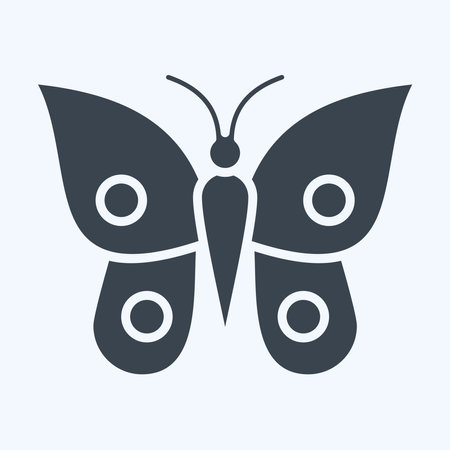Icon Butterfly. related to Animals symbol. glyph style. simple design editableのイラスト素材