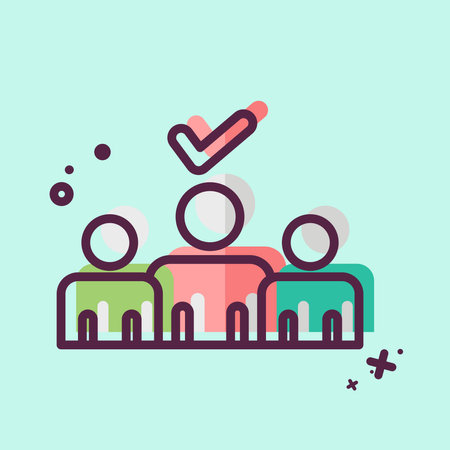 Icon Coattaile Effect. related to Electiont symbol. MBE style. simple design editableのイラスト素材