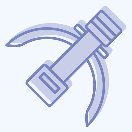 Icon Crossbow. related to Native American symbol. two tone style. design editableのイラスト素材