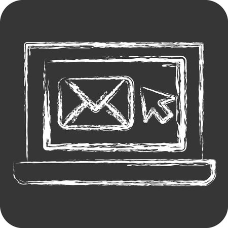 Icon E-Mail. related to Media and Advertising symbol. chalk Style. editableのイラスト素材