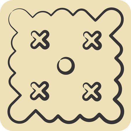 Icon Easter Wishes. related to Fabric symbol. hand drawn style. simple design editableのイラスト素材