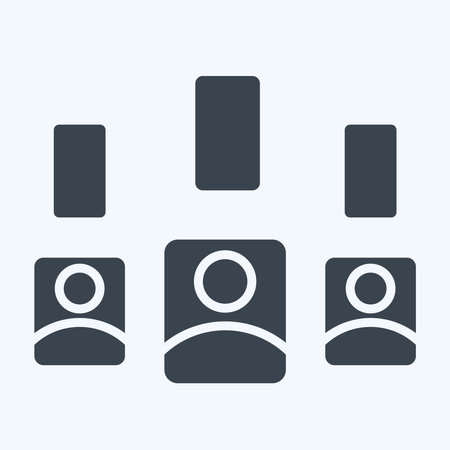 Icon Election Result. related to Electiont symbol. glyph style. simple design editableのイラスト素材