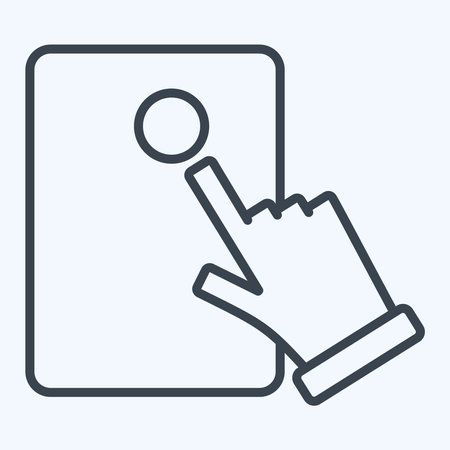 Icon Electronic Voting. related to Electiont symbol. line style. design editableのイラスト素材