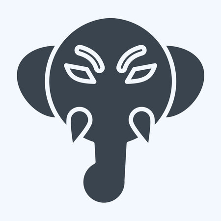 Icon Elephant. related to Animals symbol. glyph style. simple design editableのイラスト素材