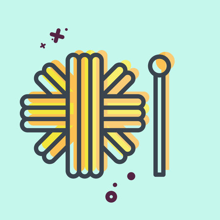 Icon Fence. related to Fabric symbol. MBE style. simple design editableのイラスト素材