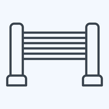 Icon Horse Jump. related to Equestrian Sport symbol. line style. design editableのイラスト素材