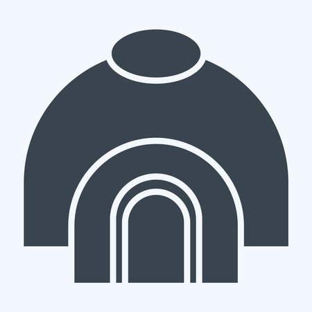 Icon Hut. related to Native American symbol. glyph style. design editableのイラスト素材