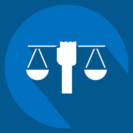 Icon Human Right. related to Justice symbol. long shadow style. simple design editableのイラスト素材