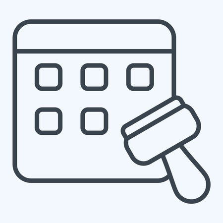 Icon Election Dates. related to Electiont symbol. line style. simple design editableのイラスト素材