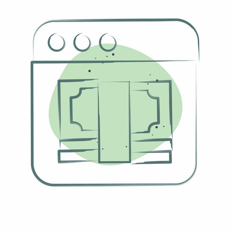 Icon Online Money. related to Dropshipping symbol. Color Spot Style. design editableのイラスト素材
