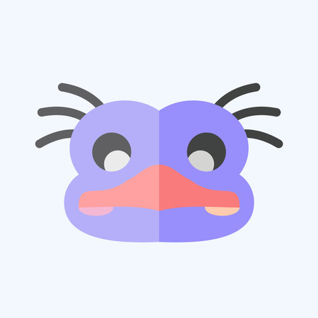 Icon Ostrich. related to Animals symbol. flat style. simple design editableのイラスト素材