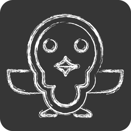 Icon Penguin. related to Animals symbol. chalk Style. simple design editableのイラスト素材