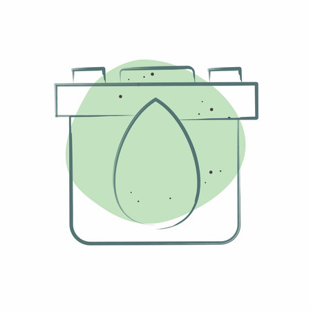 Icon Salt Water Battery. related to Energy Storage symbol. Color Spot Style. editableのイラスト素材