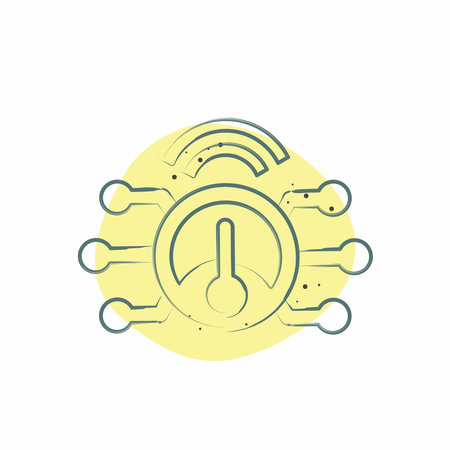 Icon Smart Meter. related to Energy Storage symbol. Color Spot Style. editableのイラスト素材