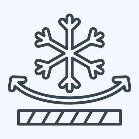 Icon Snow Resistant. related to Fabric symbol. line style. simple design editableのイラスト素材