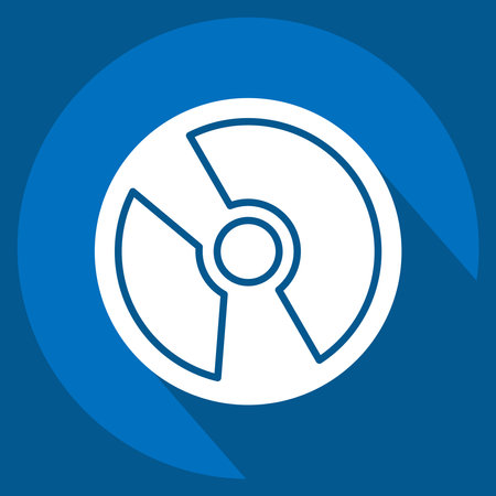 Icon Software. related to Media and Advertising symbol. long shadow style. editableのイラスト素材