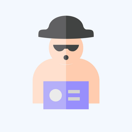 Icon Warrant. related to Justice symbol. flat style. simple design editableのイラスト素材