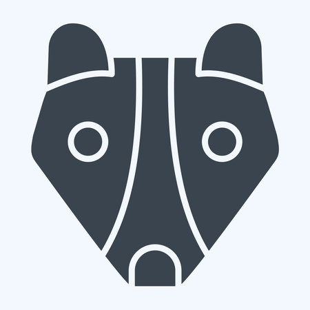 Icon Weasel. related to Animals symbol. glyph style. simple design editableのイラスト素材