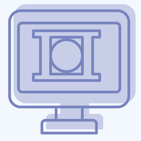 Icon Video Editing. related to Dropshipping symbol. two tone style. design editableのイラスト素材