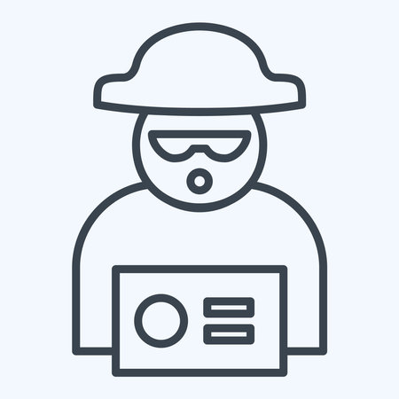 Icon Warrant. related to Justice symbol. line style. simple design editableのイラスト素材