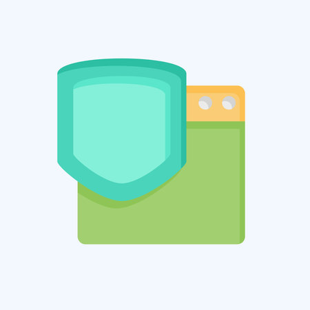 Icon Website Protection. related to Media and Advertising symbol. flat styleのイラスト素材