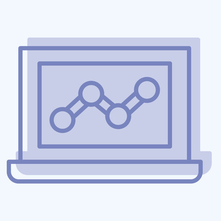 Icon Web Analytics. related to Media and Advertising symbol. two tone style. editableのイラスト素材