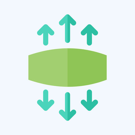 Icon Stretch. related to Fabric symbol. flat style. simple design editableのイラスト素材