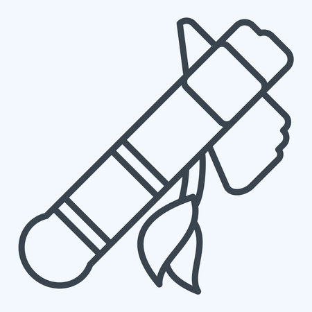 Icon Toma Hawk. related to Native American symbol. line style. design editableのイラスト素材