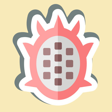 Sticker Passion Fruit. related to Fruits And Vegetables symbol. editableのイラスト素材