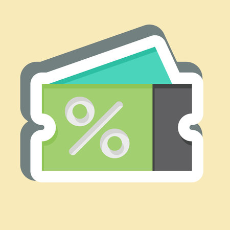 Sticker Tag. related to Fabric symbol. simple design editableのイラスト素材