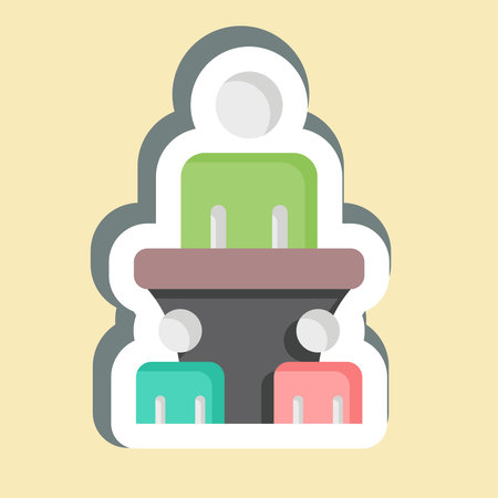 Sticker Specch. related to Electiont symbol. simple design editableのイラスト素材