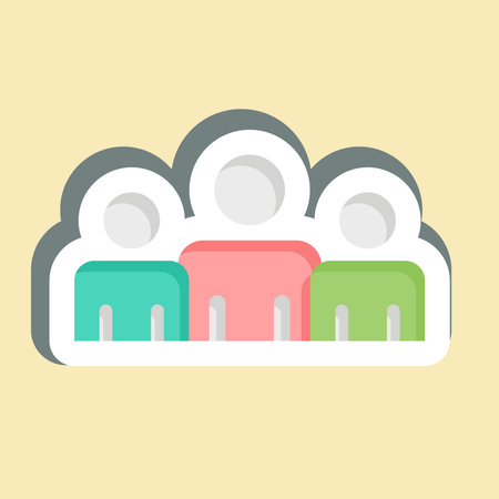 Sticker Power Base. related to Electiont symbol. simple design editableのイラスト素材