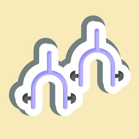 Sticker Spurs. related to Equestrian Sport symbol. design editableのイラスト素材