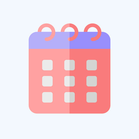 Icon Calendar. related to Retirement symbol. flat style. design editableのイラスト素材