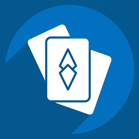 Icon Card Game. related to Retirement symbol. long shadow style. design editableのイラスト素材