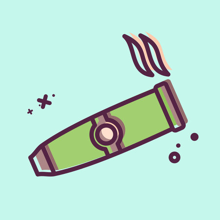 Icon Cigar. related to Smoking symbol. MBE style. design editableのイラスト素材