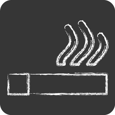 Icon Cigarette. related to Smoking symbol. chalk Style. design editableのイラスト素材