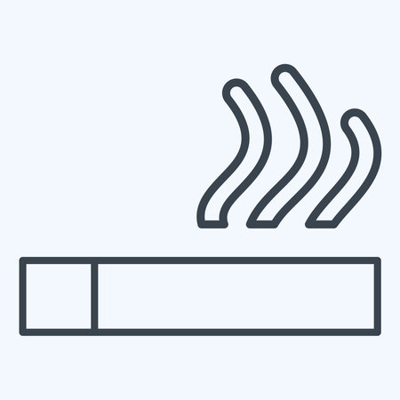Icon Cigarette. related to Smoking symbol. line style. design editableのイラスト素材
