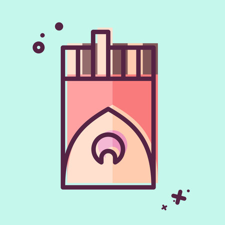 Icon Cigarette Pack. related to Smoking symbol. MBE style. design editableのイラスト素材