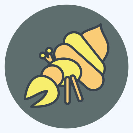 Icon Crab. related to Summer symbol. color mate style. design editableのイラスト素材