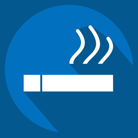 Icon Cigarette. related to Smoking symbol. long shadow style. design editableのイラスト素材