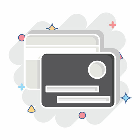 Icon Credit Card. related to Parking symbol. comic style. design editableのイラスト素材
