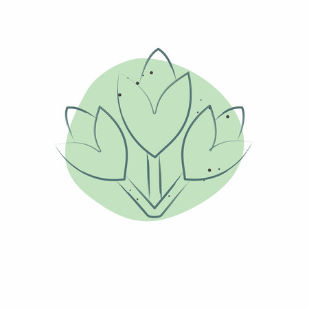 Icon Flowers. related to Summer symbol. Color Spot Style. design editableのイラスト素材